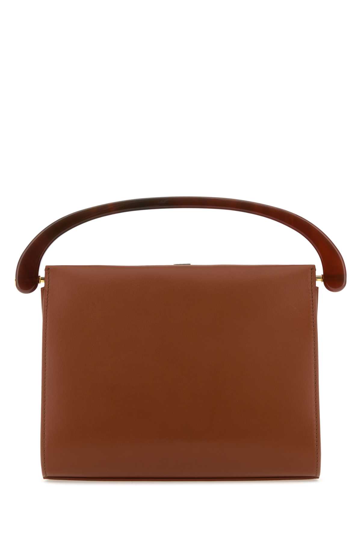 Dries Van Noten 焦糖色皮革手提包