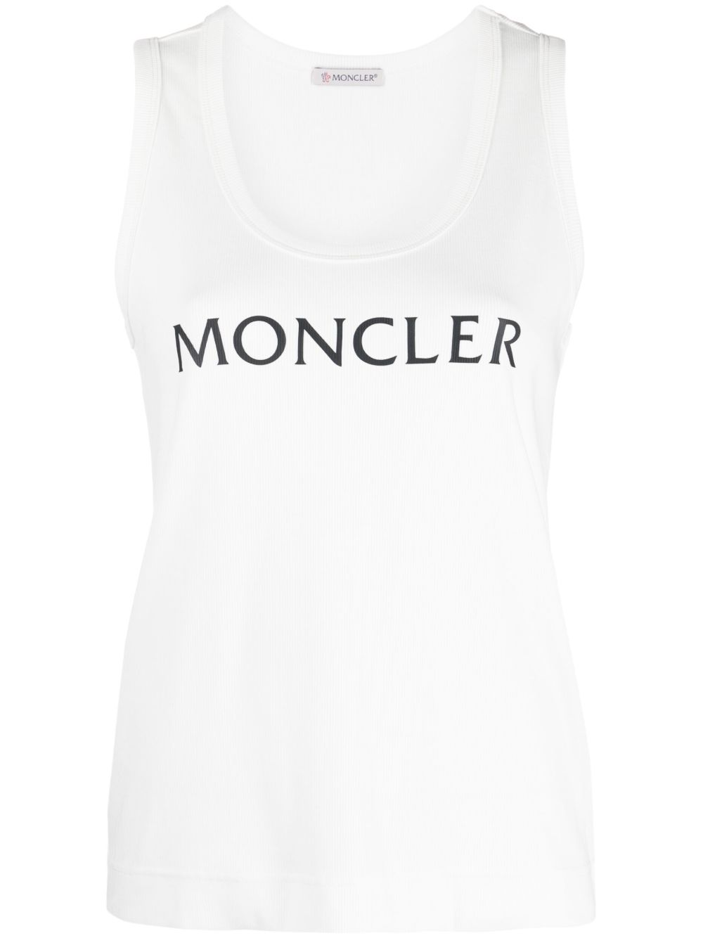 Moncler logo印花坦克背心 - 白色