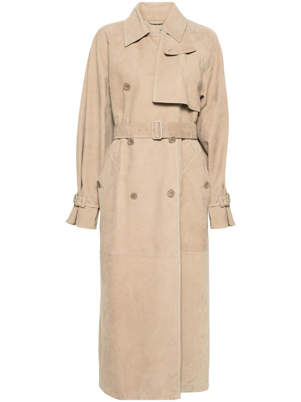 Max Mara Quinto 双排扣大衣 - 中性色