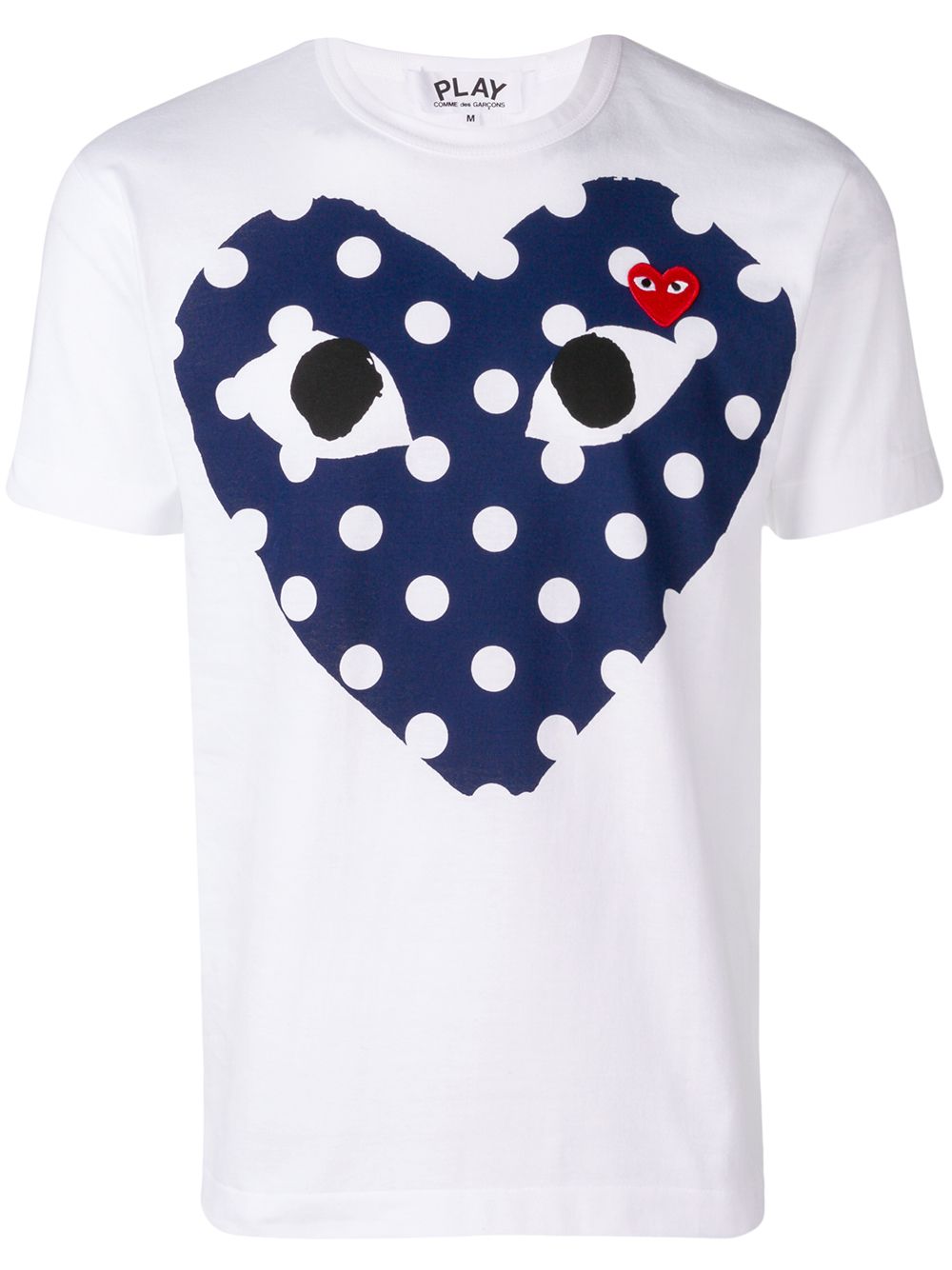 Comme Des Garçons Play 爱心印花全棉T恤 - 白色