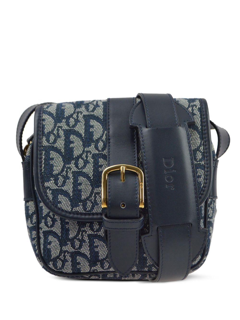 Christian Dior Pre-Owned Trotter 单肩包（2003年典藏款） - 蓝色