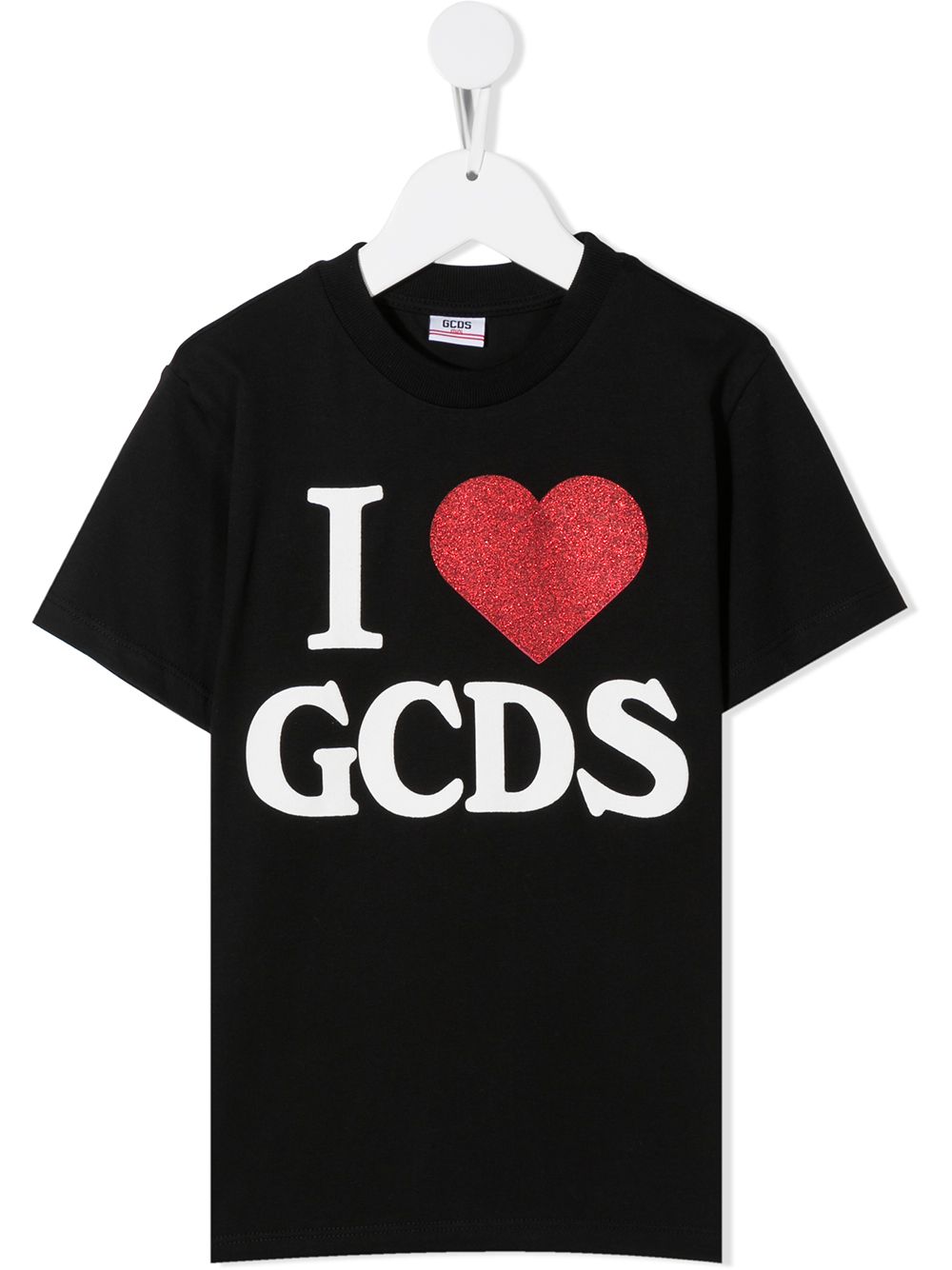 Gcds Kids logo印花T恤 - 黑色