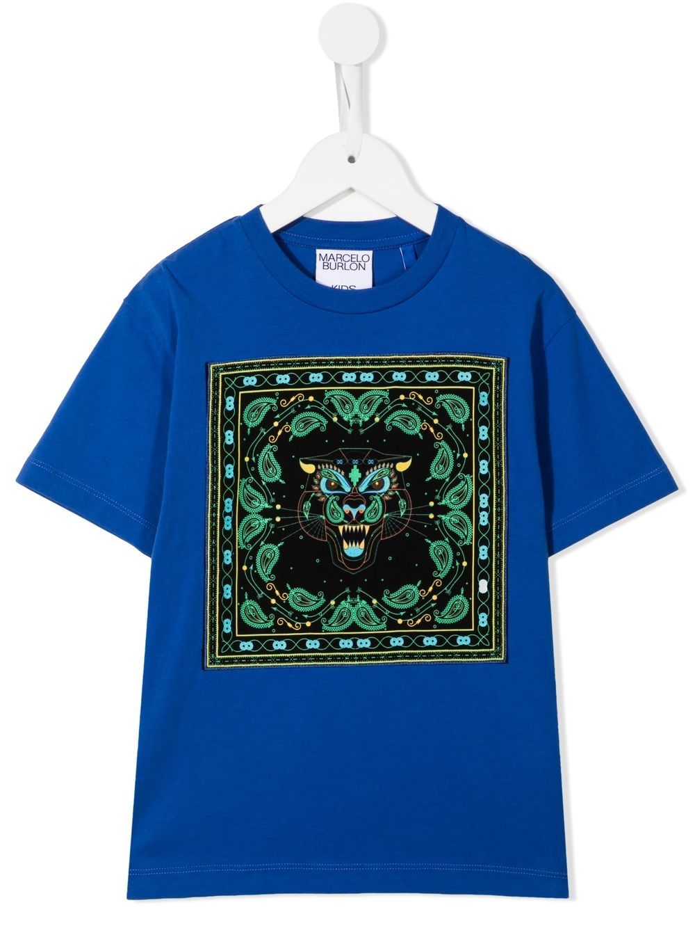 Marcelo Burlon County Of Milan Kids Bandana Tiger 印花T恤 - 蓝色