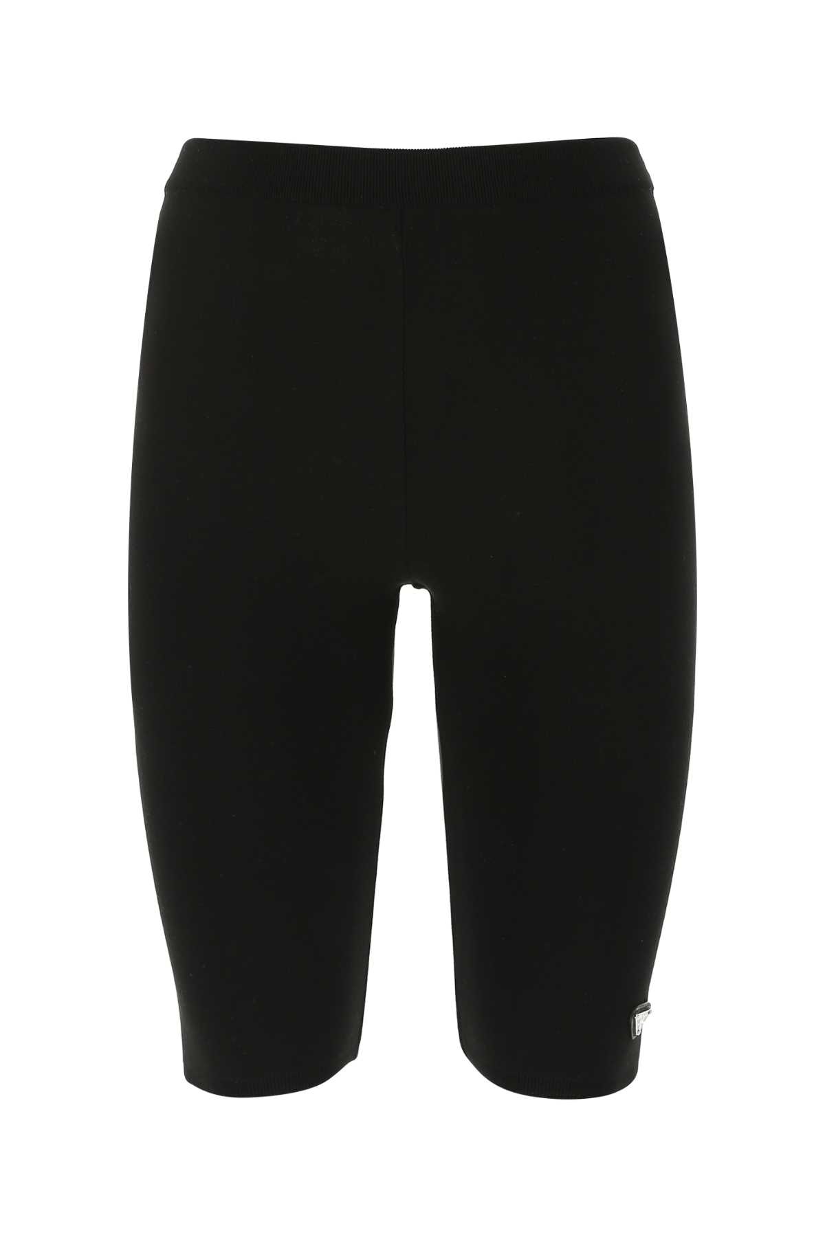 Prada Black Viscose Blend Leggings