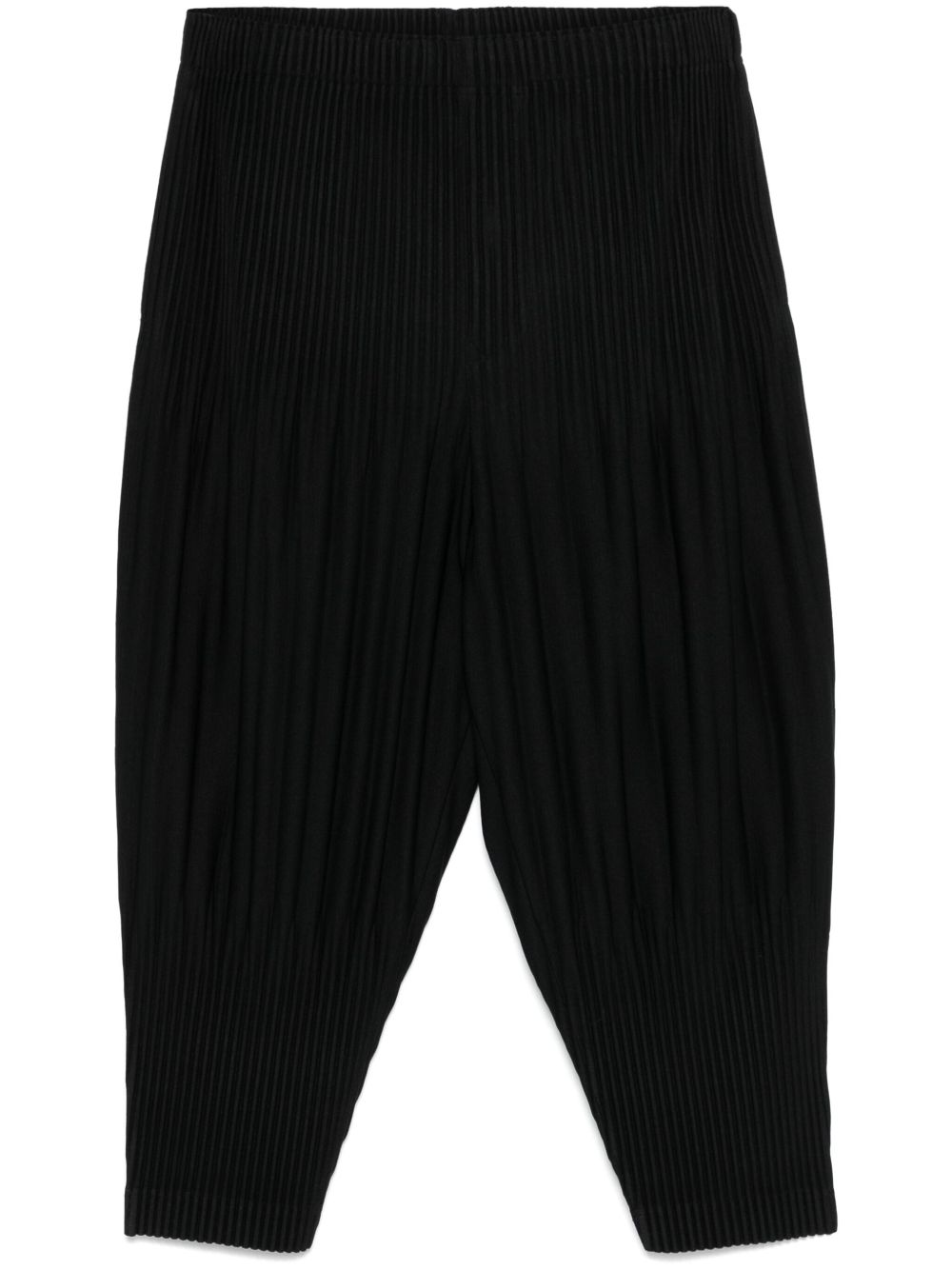 Homme Plissé Issey Miyake 细褶长裤 - 黑色