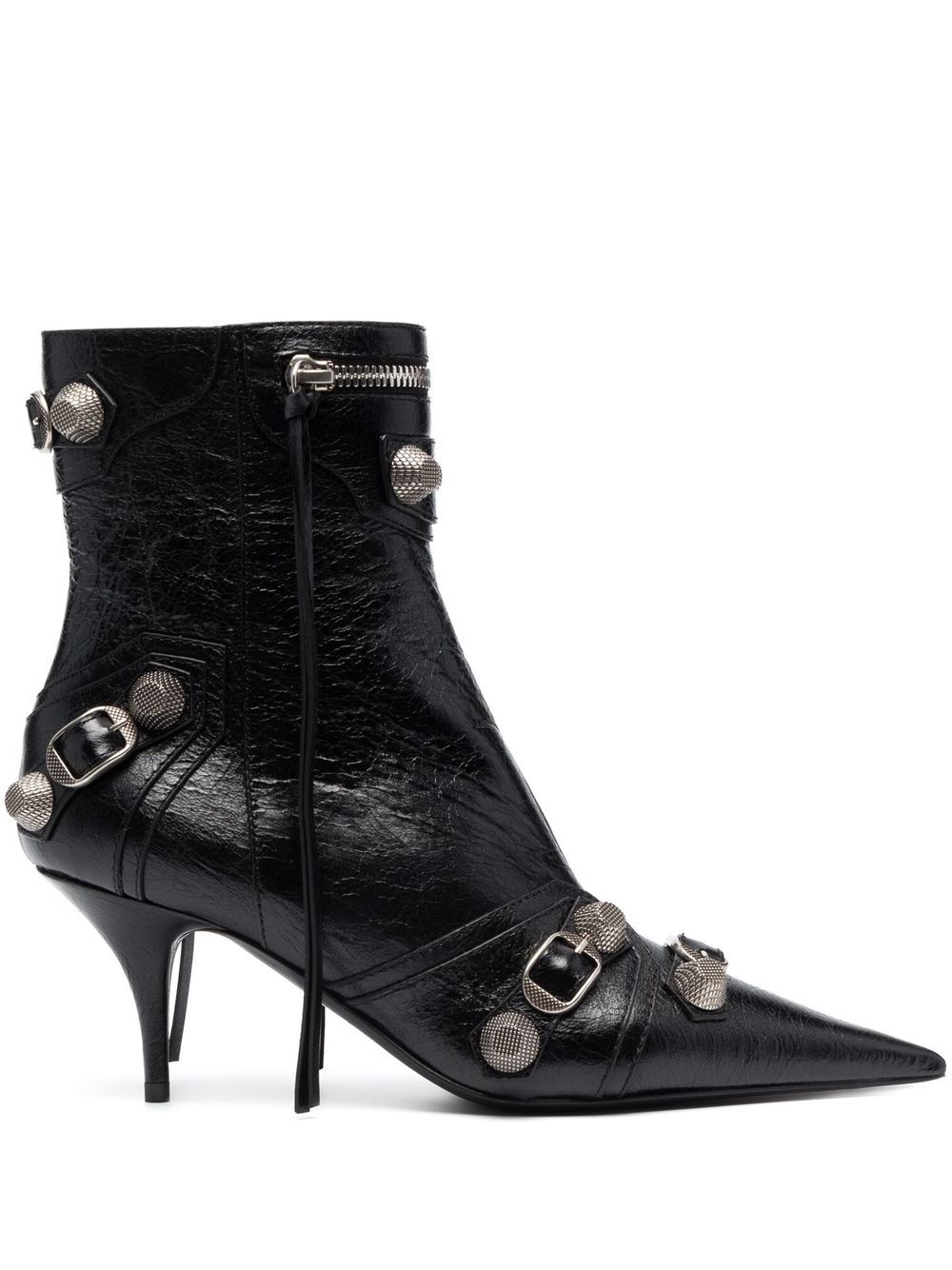 Balenciaga Cagole 扣环细节高跟及踝靴 - 黑色