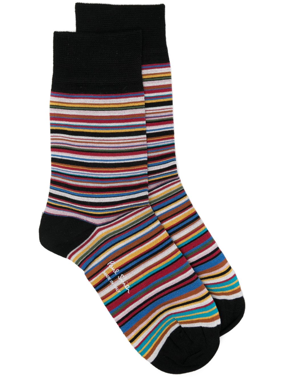 Paul Smith Signature Stripes 针织袜 - 黑色