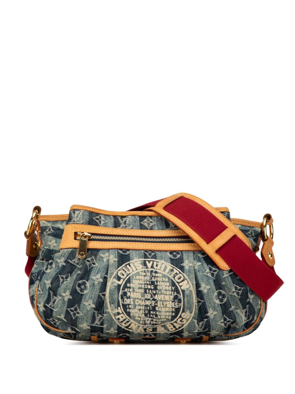 Louis Vuitton Pre-Owned Monogram Denim Porte Epaule Raye Cabas MM 单肩包（2006年典藏款） - 蓝色