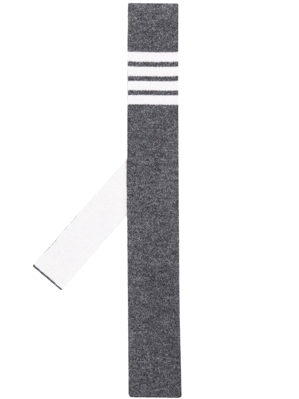 Thom Browne 四条纹针织领带 - 灰色