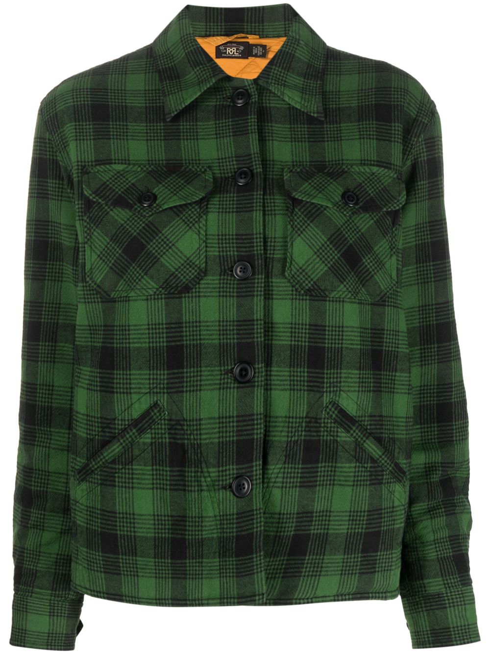 Ralph Lauren RRL 格纹衬衫式夹克 - 绿色