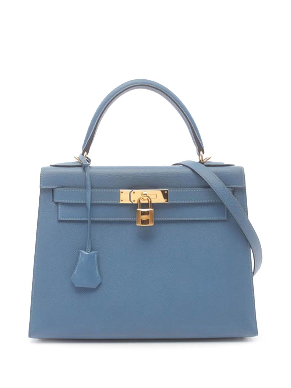 Hermès Pre-Owned Epsom Kelly II Sellier 25 斜挎包（2018年典藏款） - 蓝色