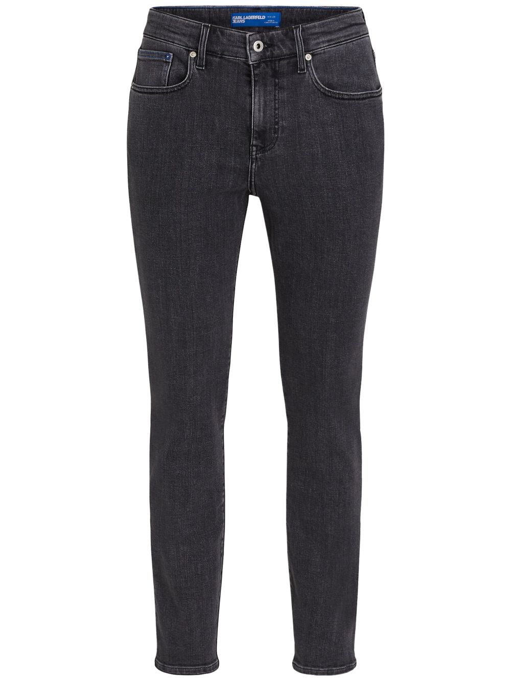 Karl Lagerfeld Jeans 中腰紧身牛仔裤 - 黑色