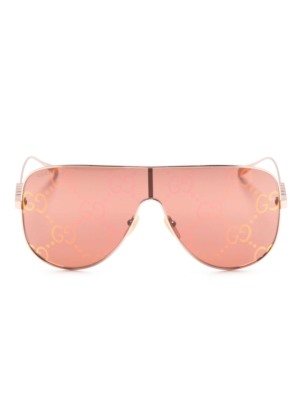 Gucci Eyewear 有色镜片飞行员太阳眼镜 - 金色