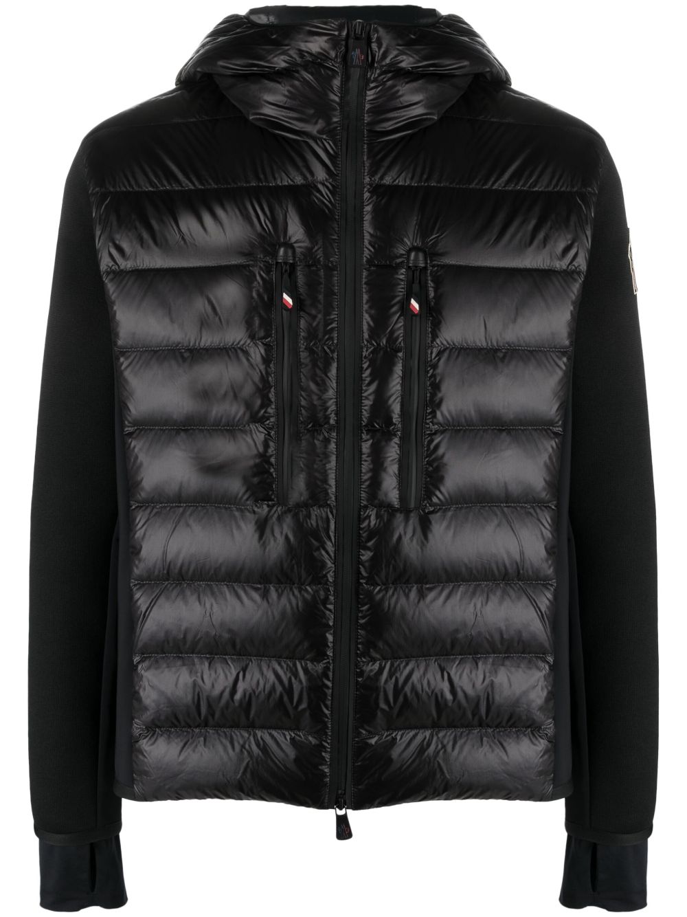 Moncler Grenoble 标贴填充夹克 - 黑色