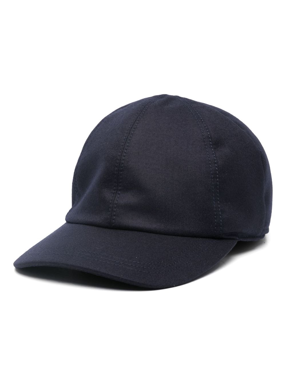 Canali 羊毛棒球帽 - 蓝色