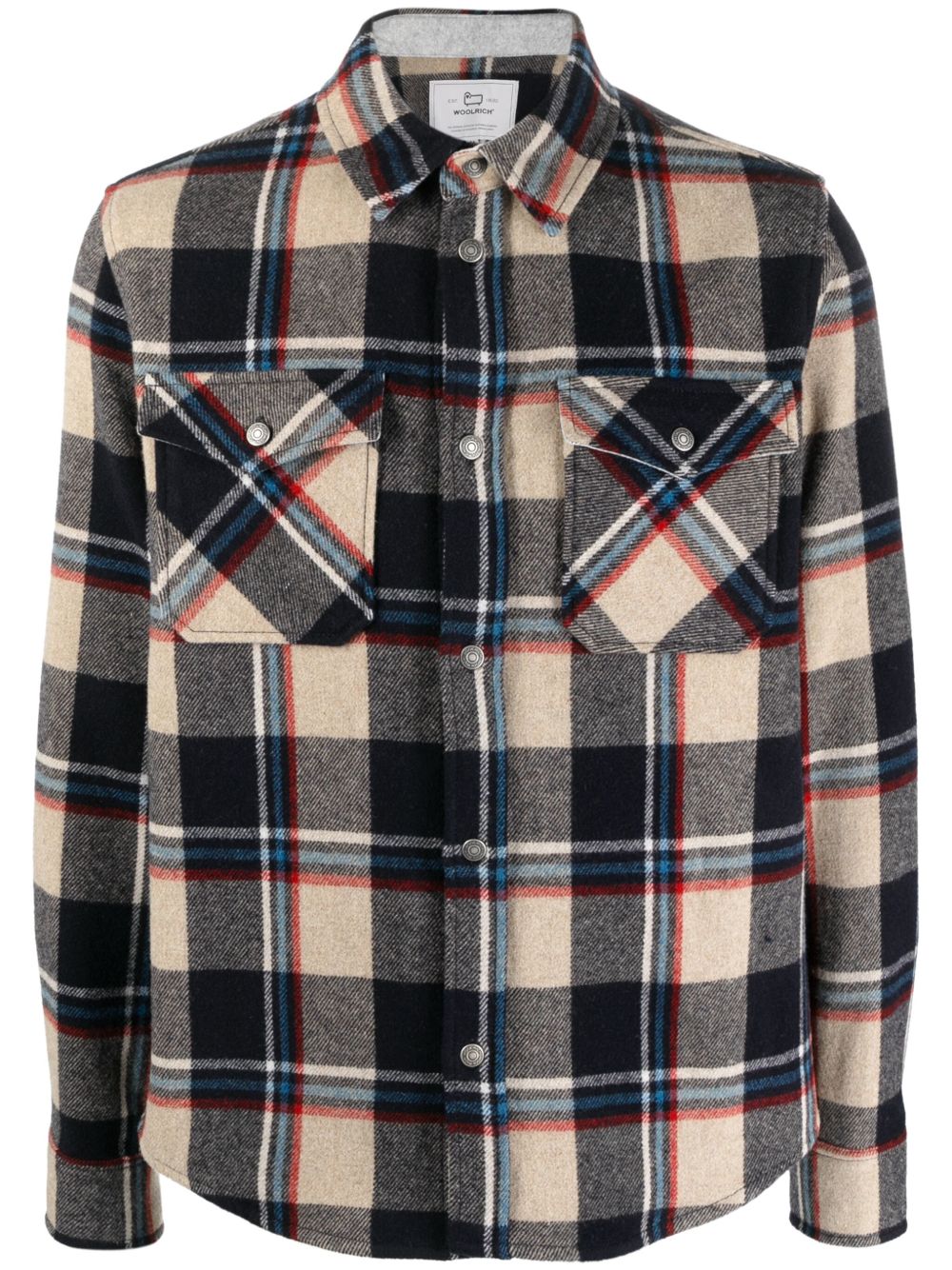 Woolrich 格纹长袖衬衫 - 中性色