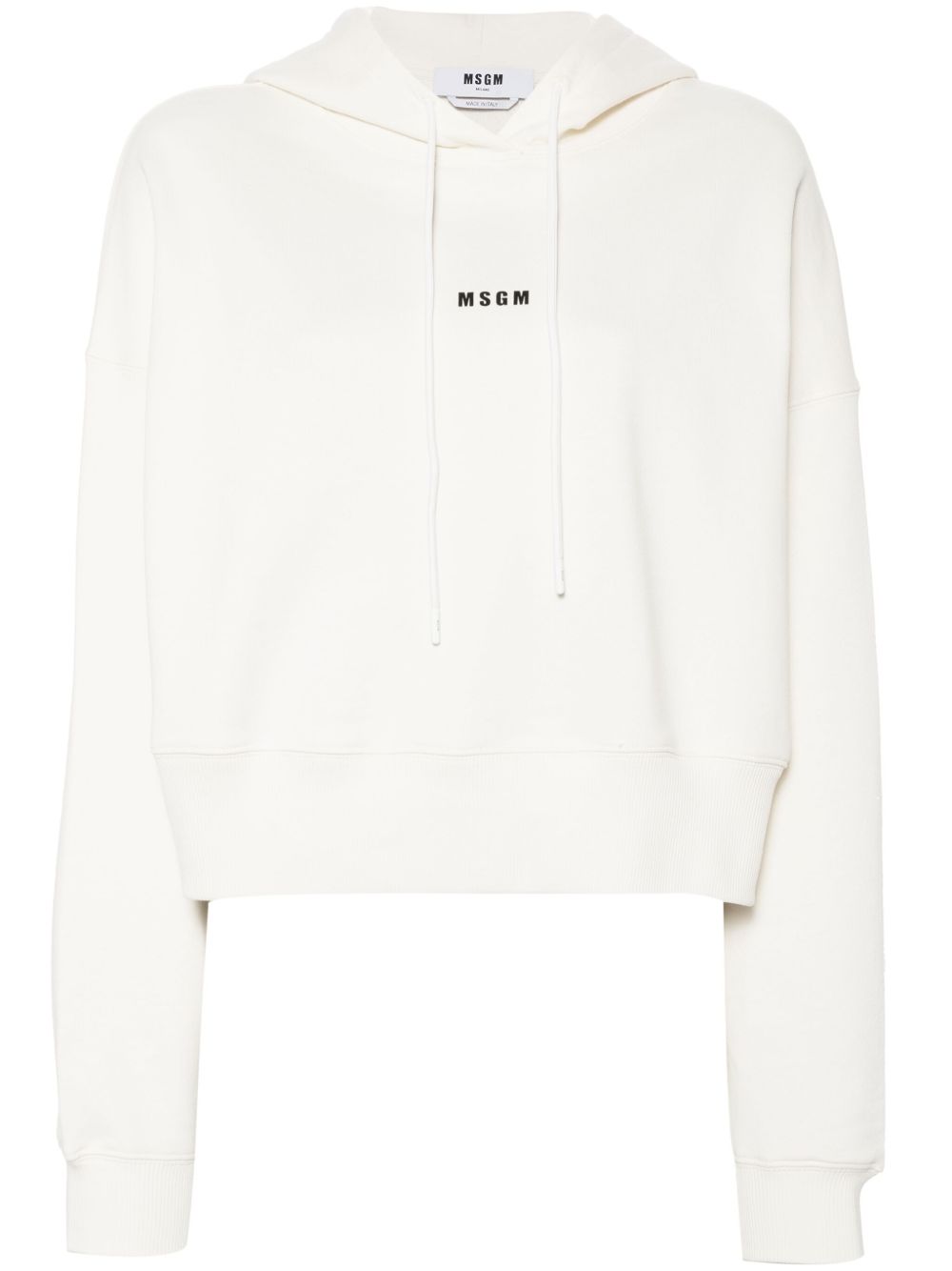 MSGM logo印花棉连帽衫 - 中性色