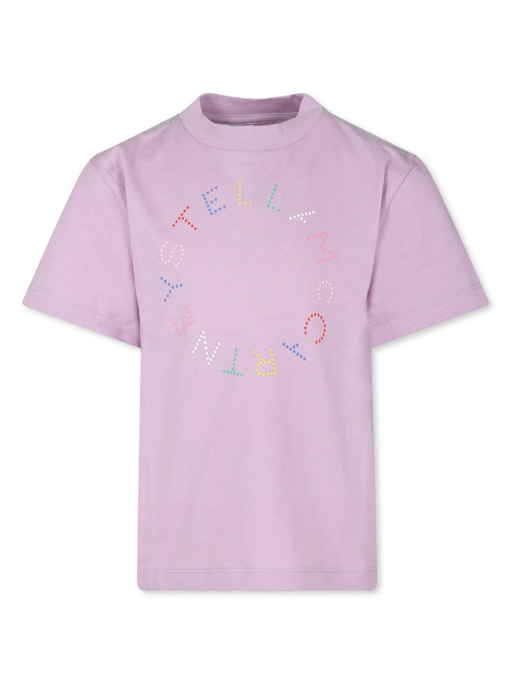 Stella McCartney Kids logo印花棉T恤 - 粉色