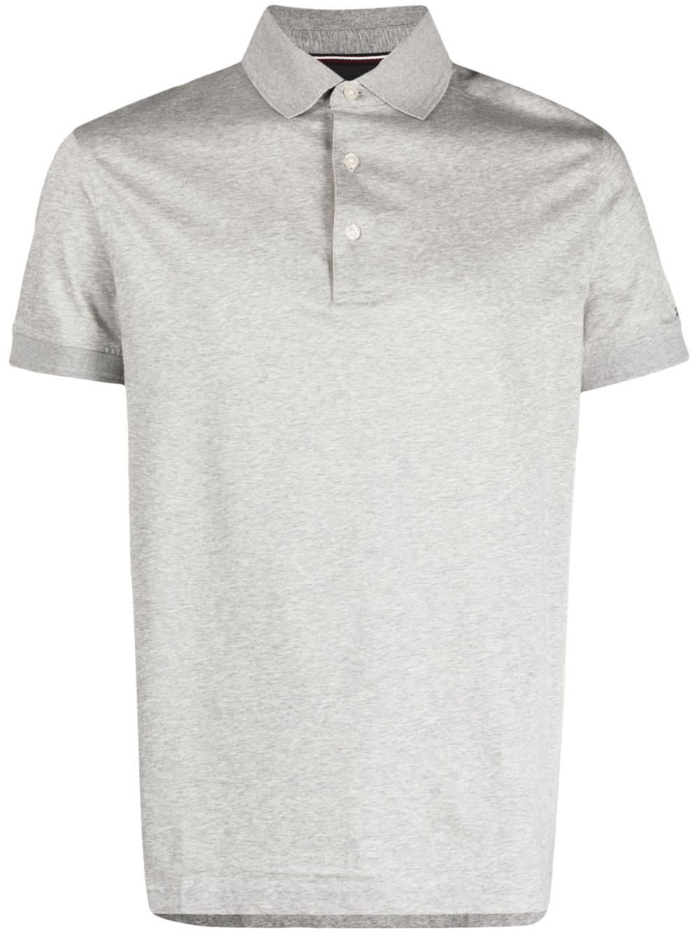 Tommy Hilfiger logo刺绣棉polo衫 - 灰色