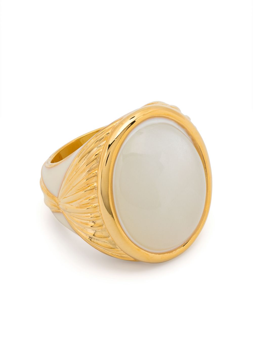 Aurelie Bidermann Rosario signet ring - 金色