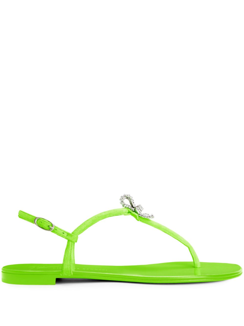 Giuseppe Zanotti Clementyne 晶饰人字拖 - 绿色