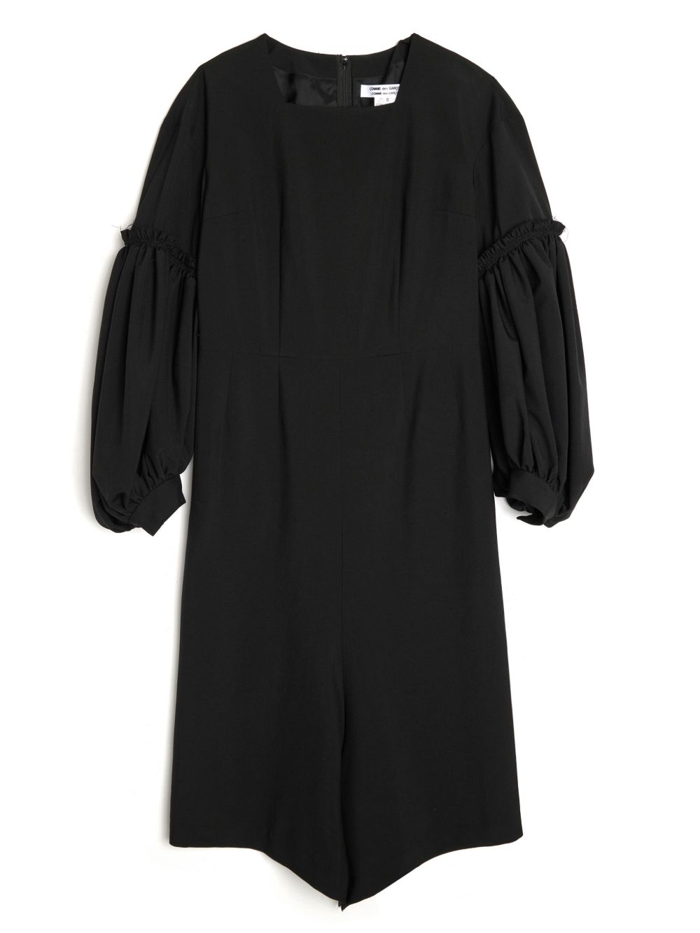 Comme Des Garçons Comme Des Garçons 羊毛中长连衣裙 - 黑色