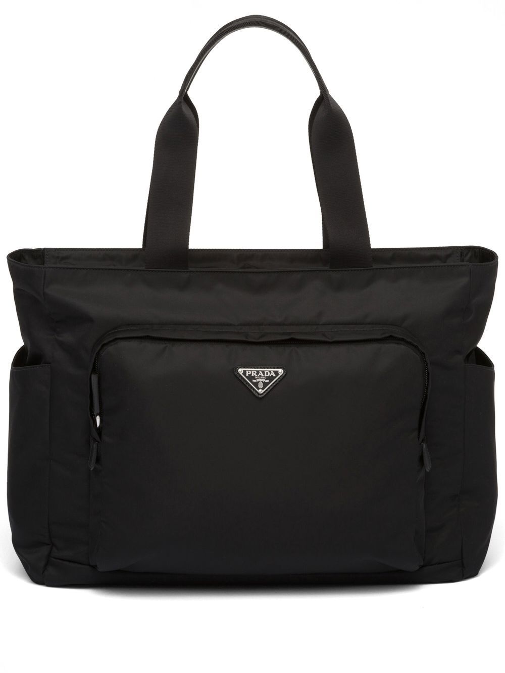 Prada Saffiano 皮质环保再生手提包 - 黑色
