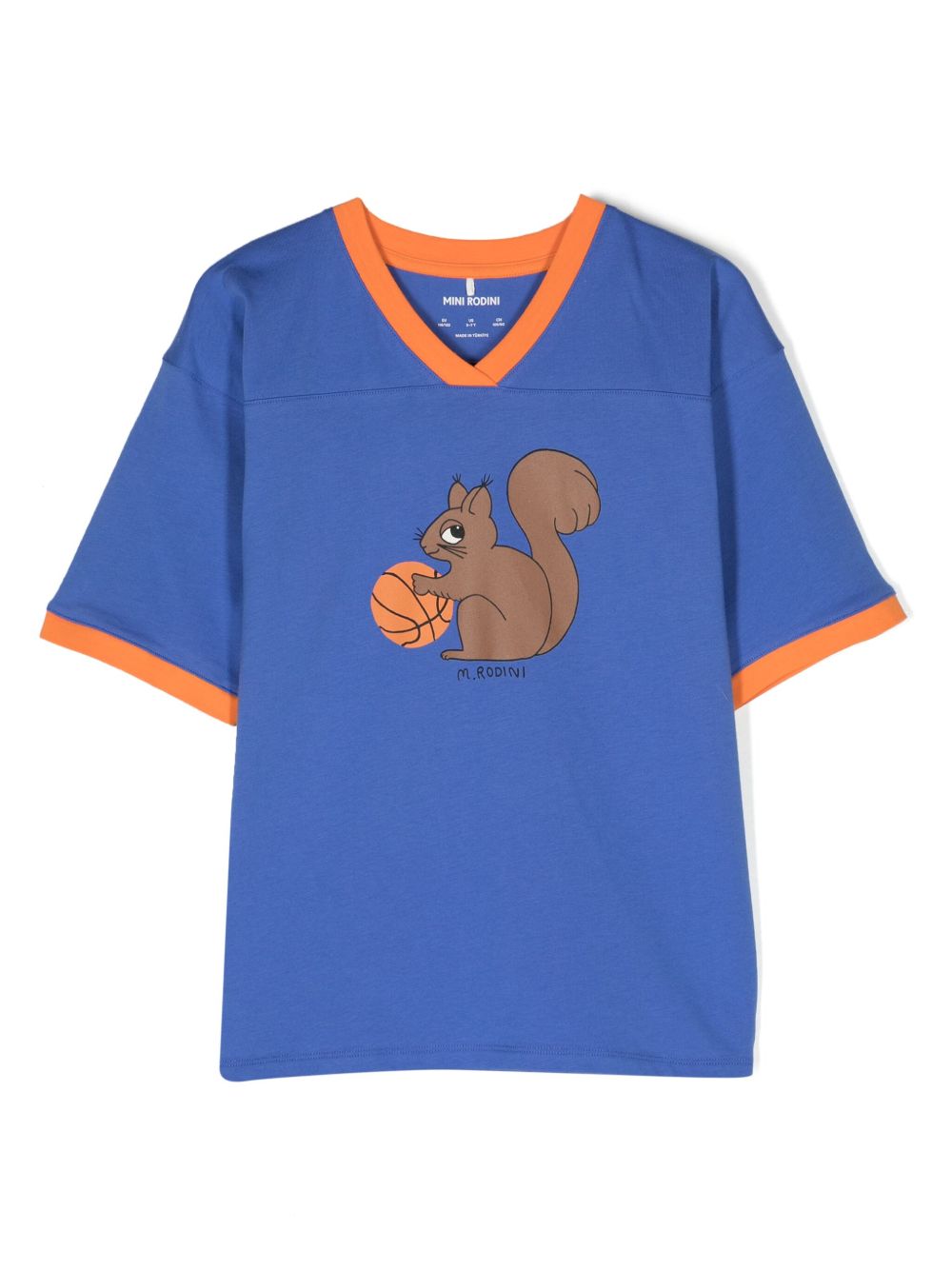 Mini Rodini Squirrels 棉T恤 - 蓝色