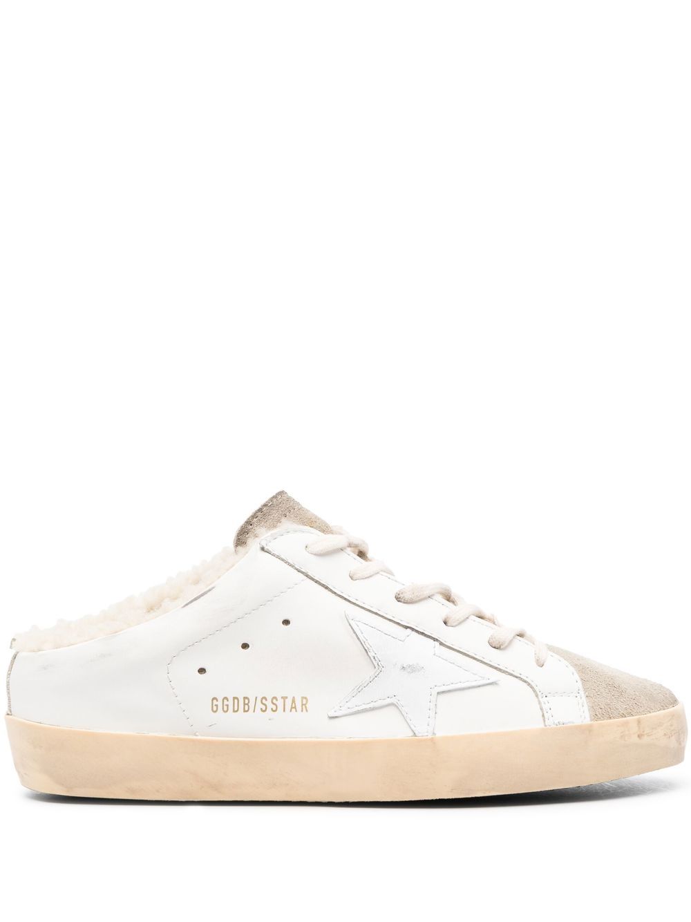 Golden Goose Super-Star Sabot 系带运动鞋 - 白色