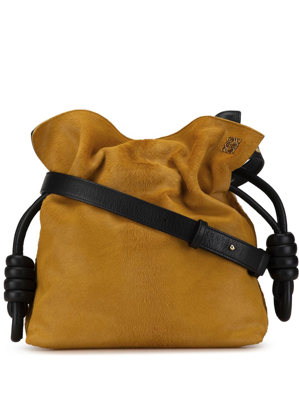 Loewe Pre-Owned 2015 Ponyhair Flamenco Knot crossbody bag - 黄色