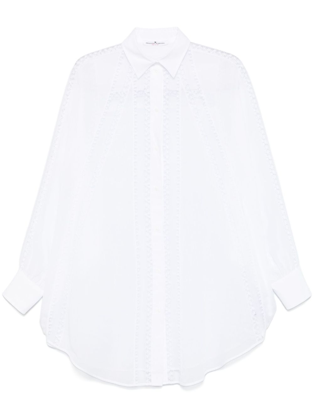 Ermanno Scervino 花卉刺绣衬衫 - 白色