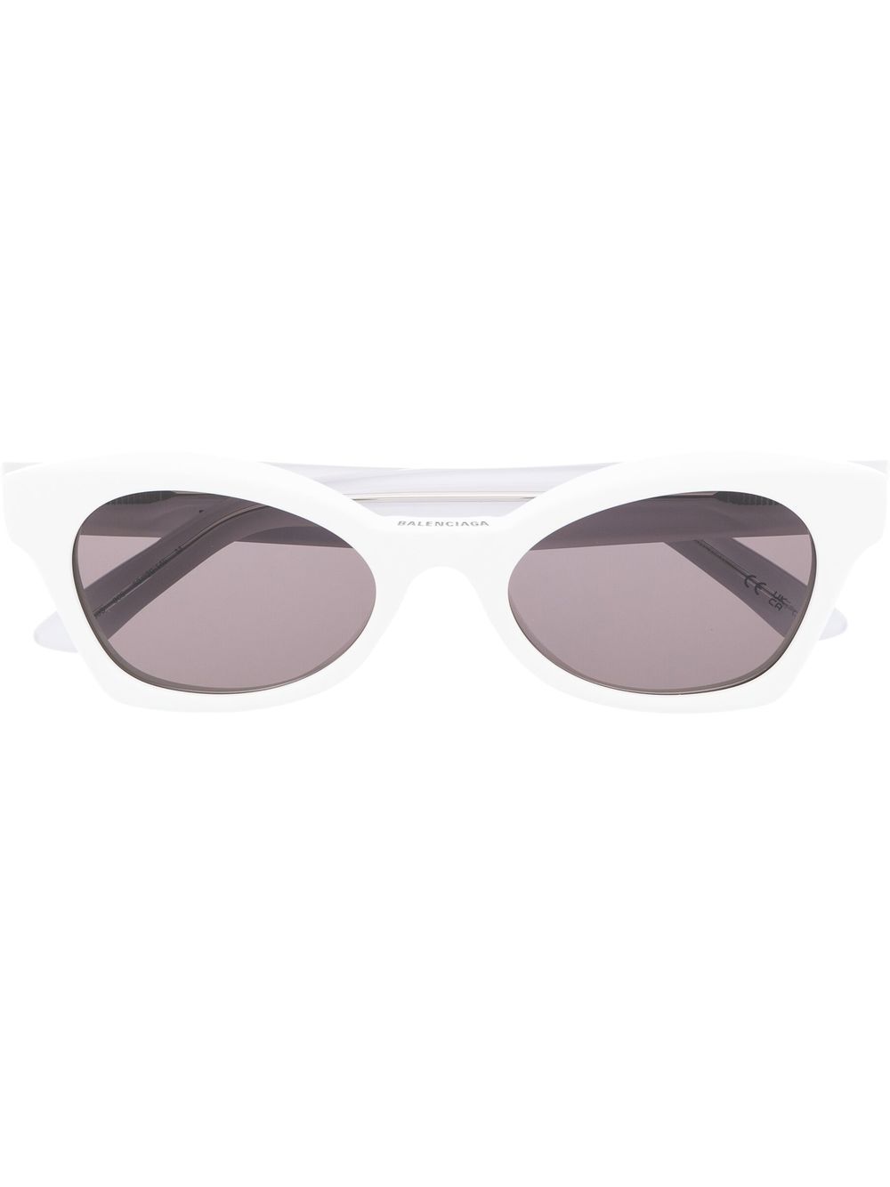 Balenciaga Eyewear 猫眼框太阳眼镜 - 白色