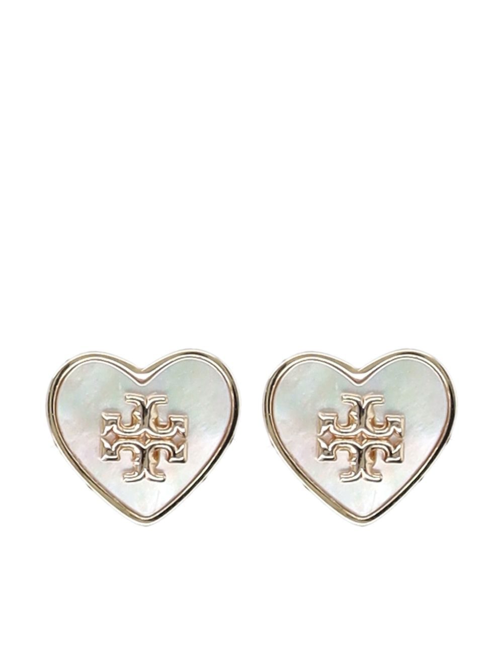 Tory Burch Kira 心形耳钉 - 金色