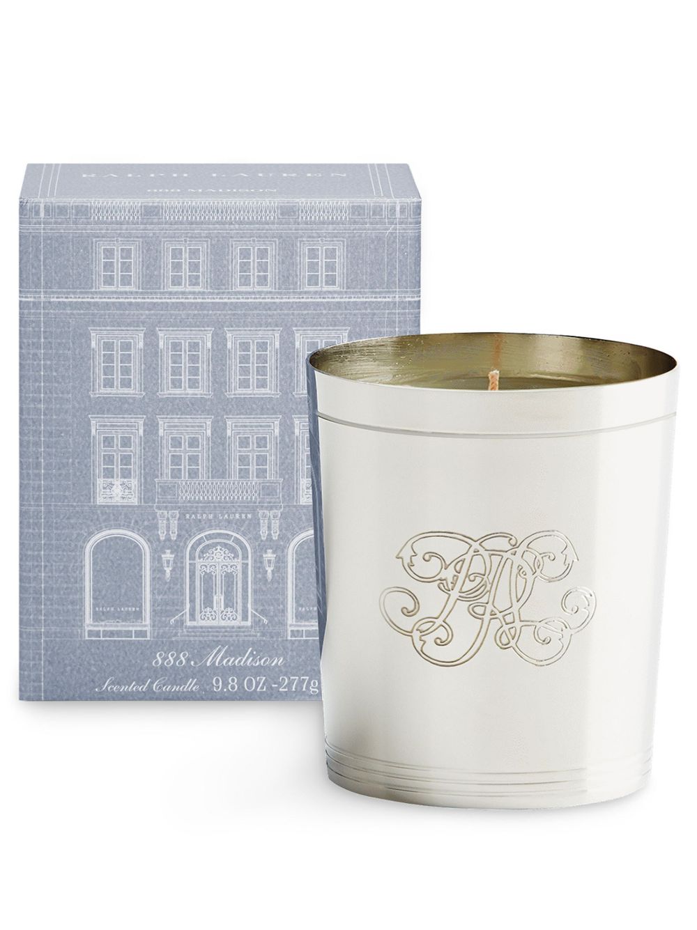 Ralph Lauren Home Madison Flagship 单芯蜡烛 - 银色
