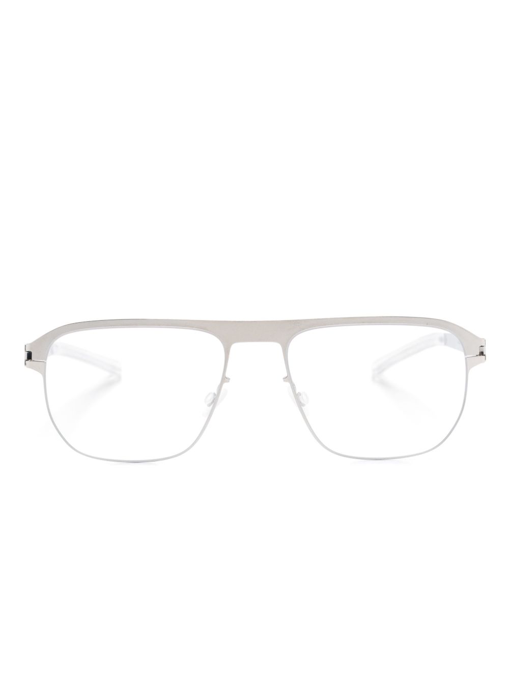 Mykita Lorenzo 长方形镜框眼镜 - 银色