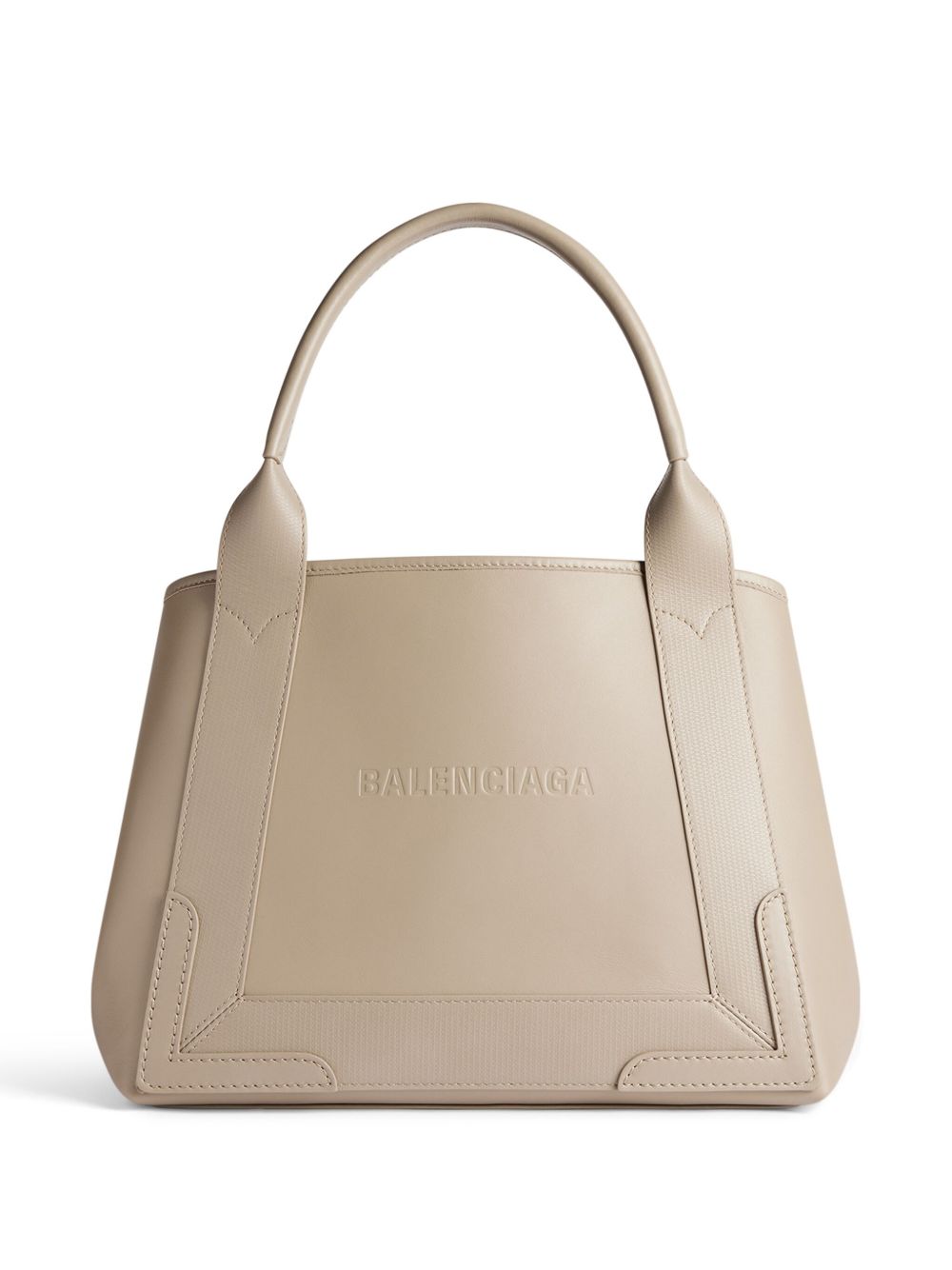 Balenciaga logo压纹皮质托特包 - 中性色
