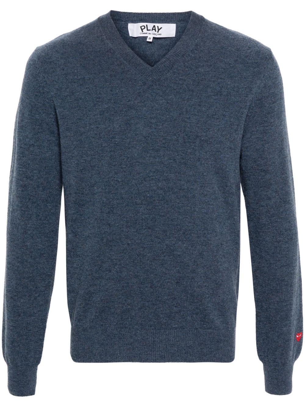 Comme Des Garçons Play logo-appliqué wool jumper - 蓝色