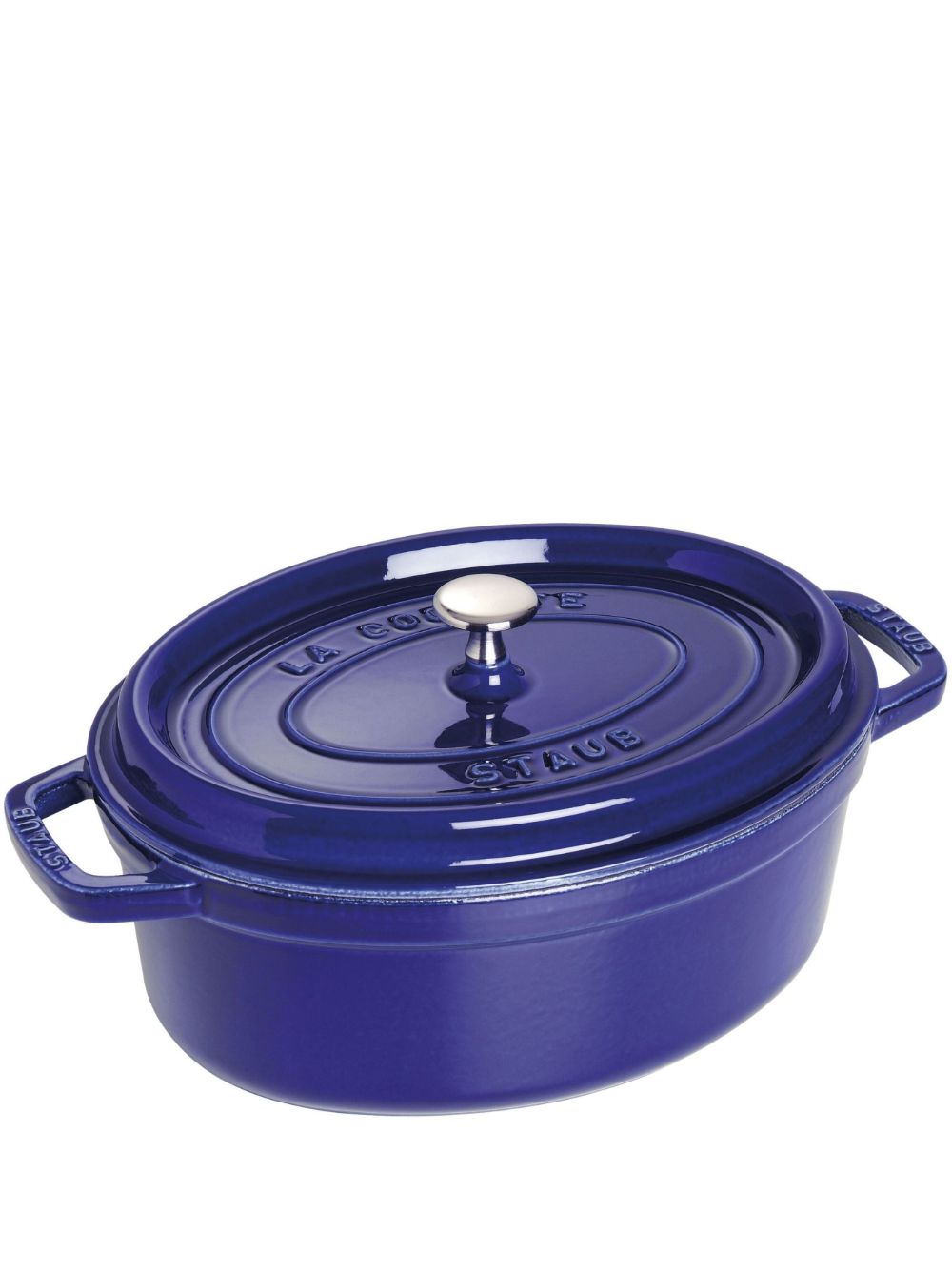 Staub Cocotte 椭圆形平底锅 - 蓝色
