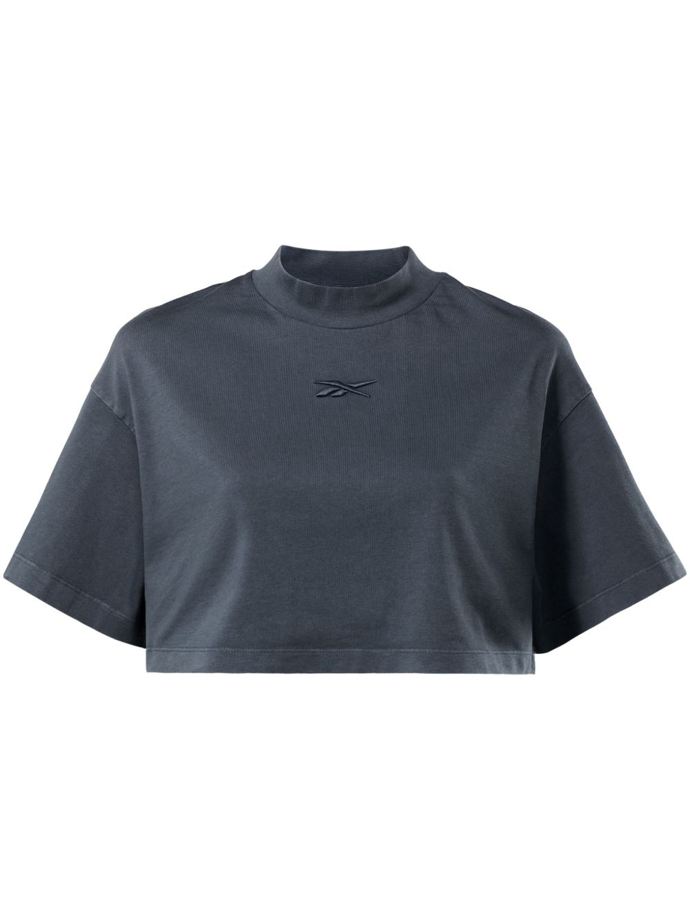 Reebok LTD logo刺绣短款T恤 - 蓝色