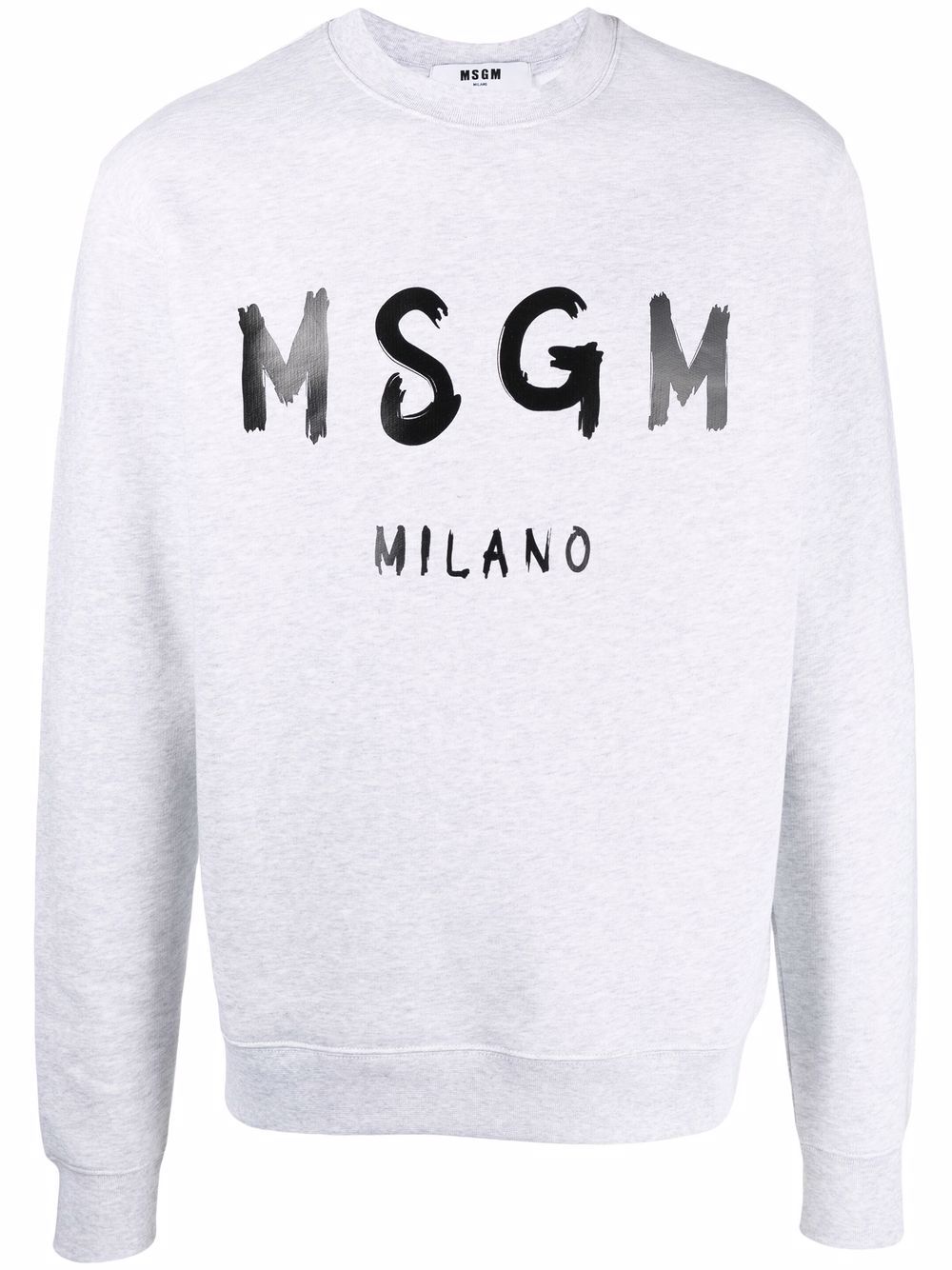 MSGM logo印花圆领卫衣 - 灰色