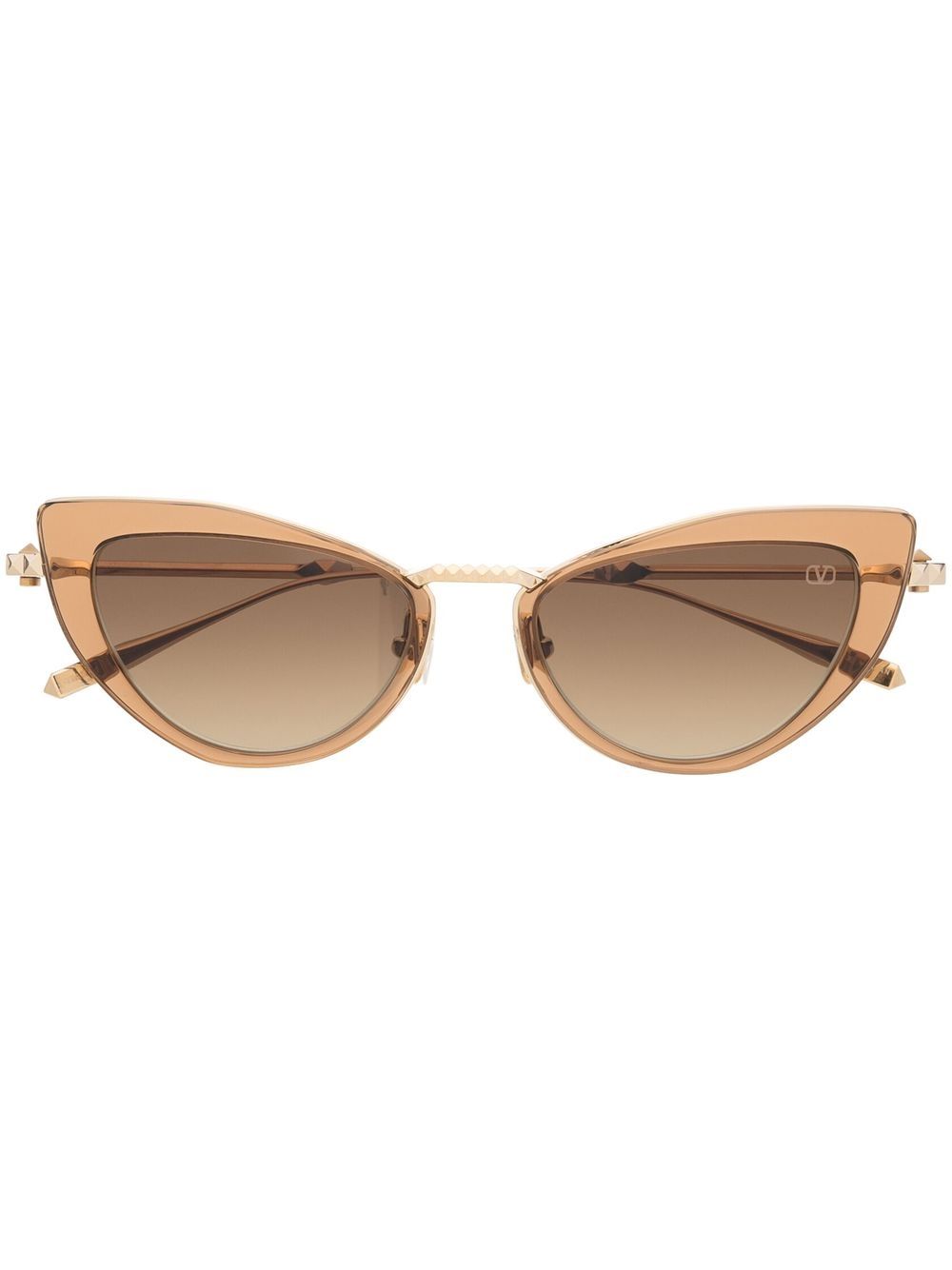 VALENTINO GARAVANI EYEWEAR 华伦天奴 猫眼框太阳眼镜 - 金色