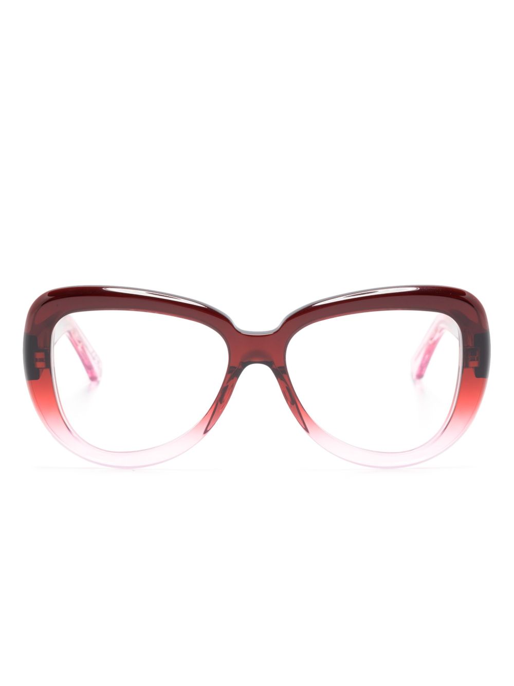 Marni Eyewear 猫眼框褪色效果眼镜 - 粉色