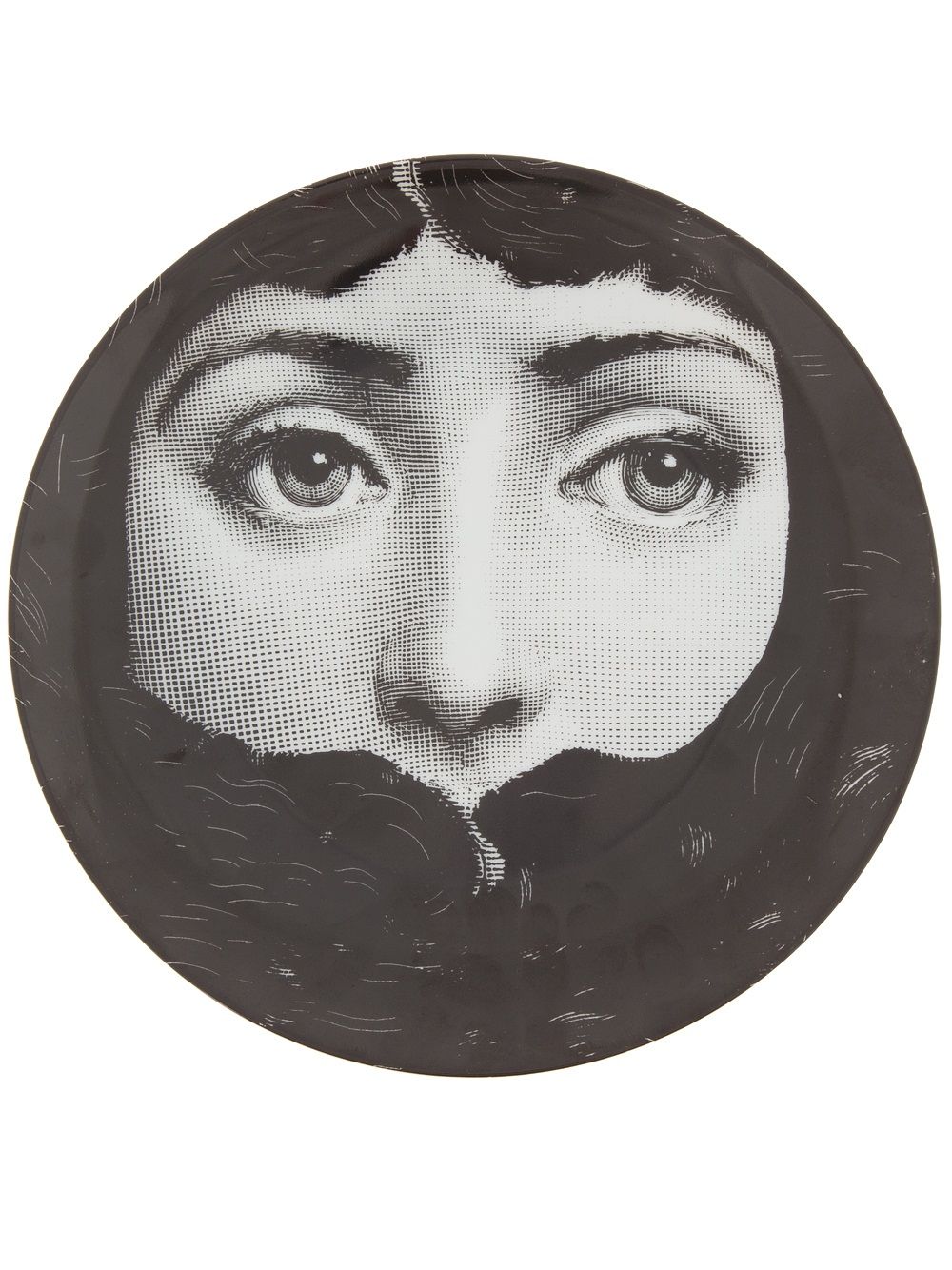 Fornasetti 插画印花瓷盘 - 灰色