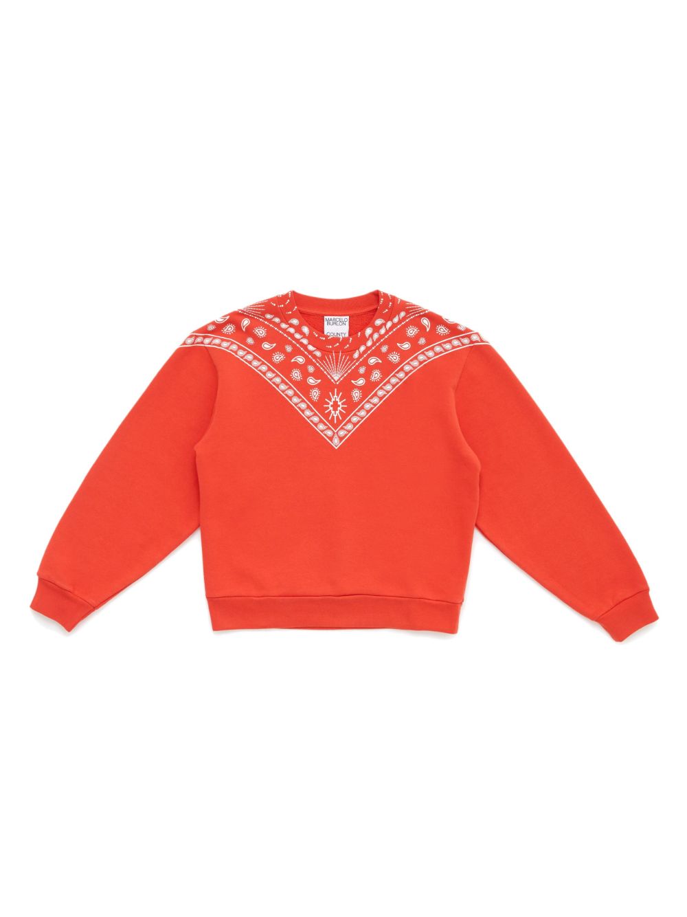 Marcelo Burlon County Of Milan Kids 头巾印花棉卫衣 - 橘色