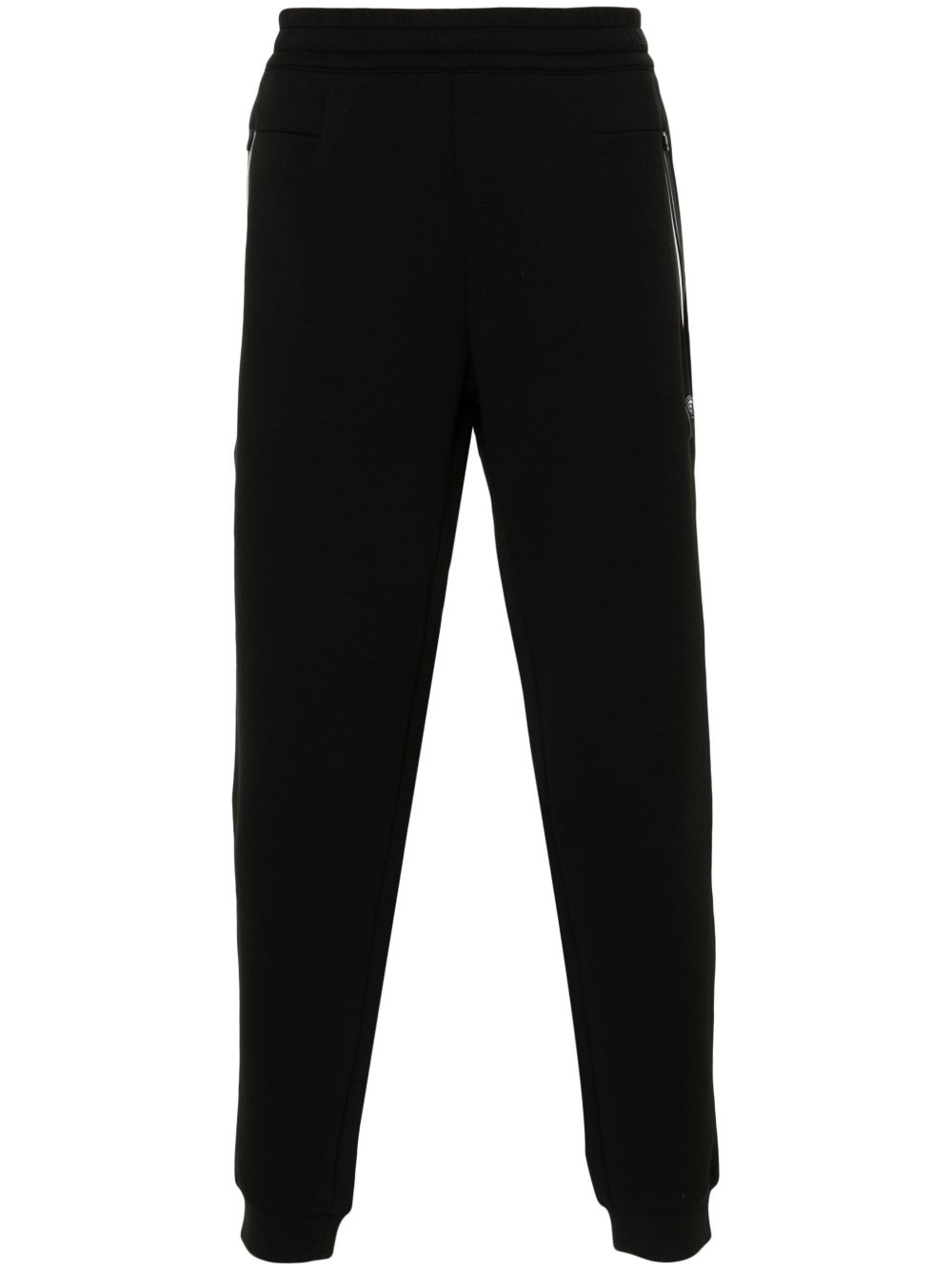 Ea7 Emporio Armani 橡胶logo运动裤 - 黑色