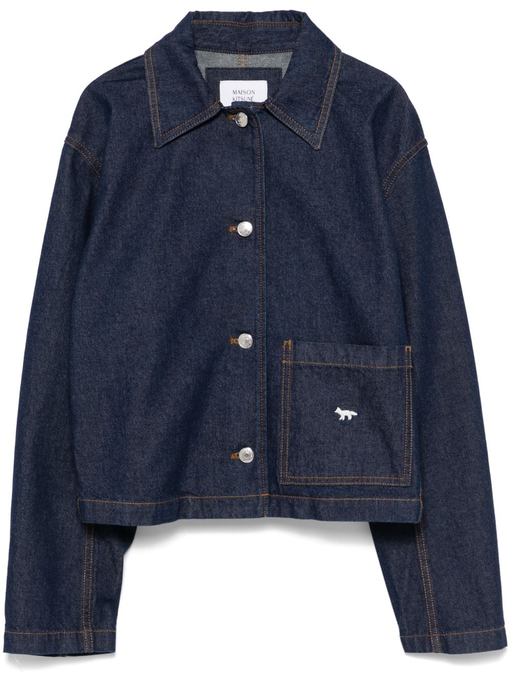 Maison Kitsuné 短款牛仔夹克 - 蓝色