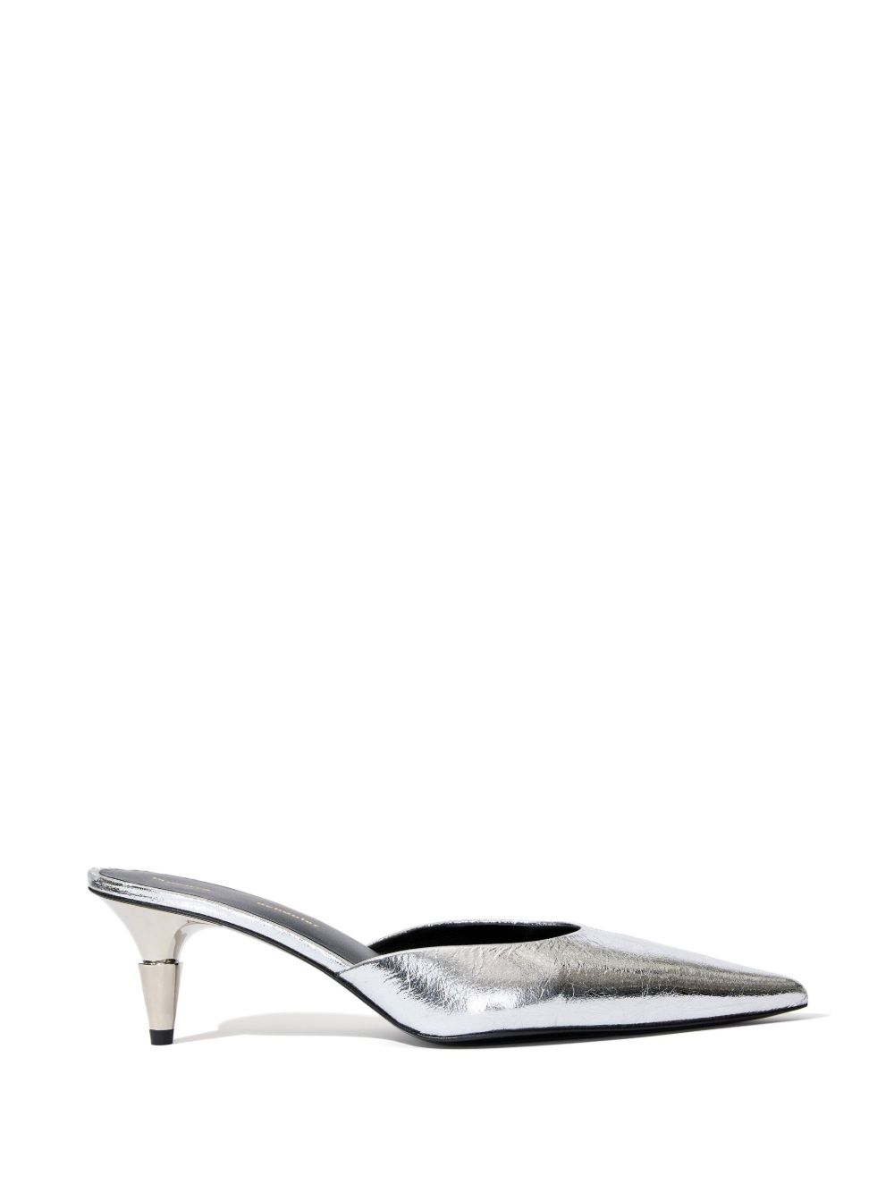Proenza Schouler Spike 皮质中跟穆勒鞋 - 银色