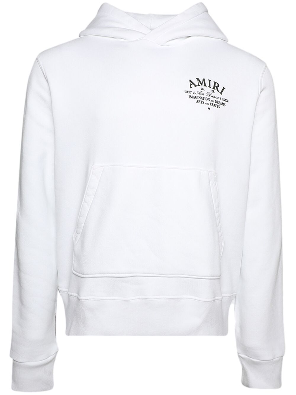 AMIRI logo印花棉连帽衫 - 白色