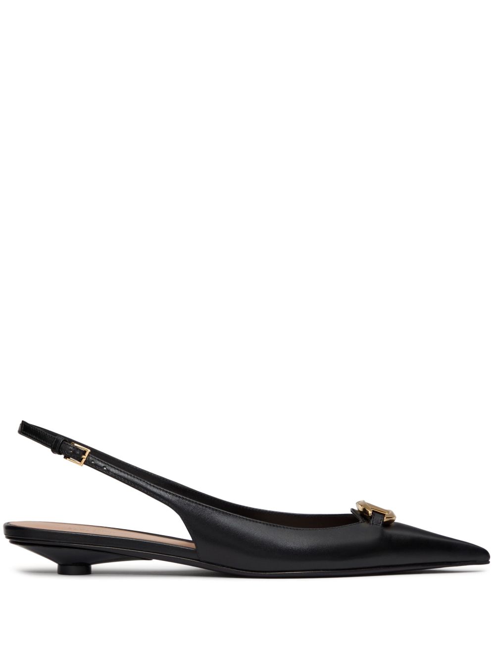 Valentino Garavani VLogo Signature 皮质高跟鞋 - 黑色