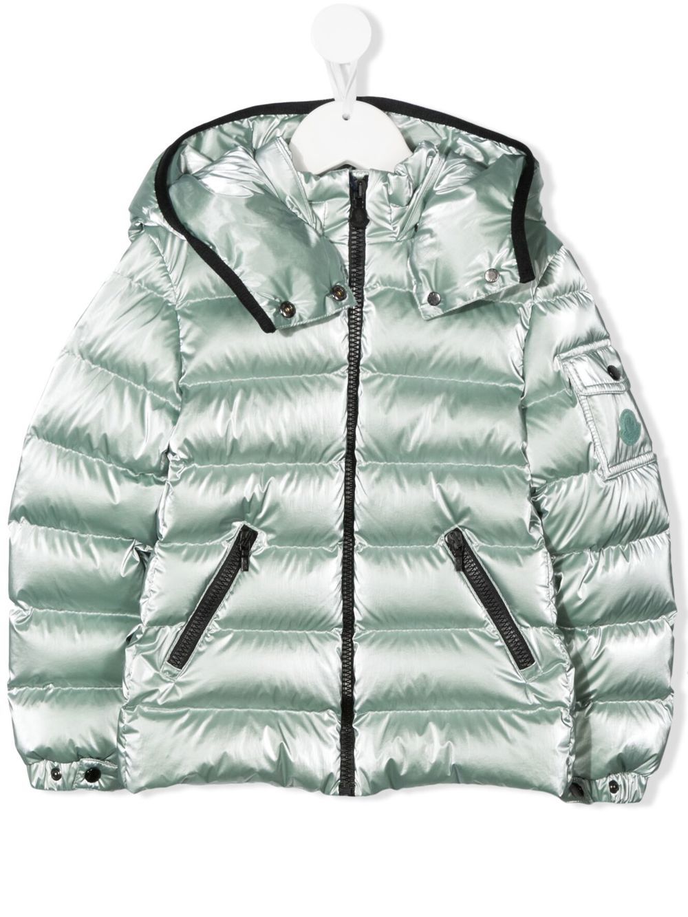 Moncler Enfant 盟可睐 Enfant 金属感羽绒填充夹克 - 绿色